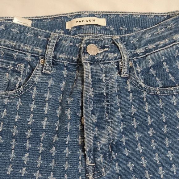 PacSun Distressed Dad Jeans, Color Medium Blue Size 23 - Picture 6 of 16